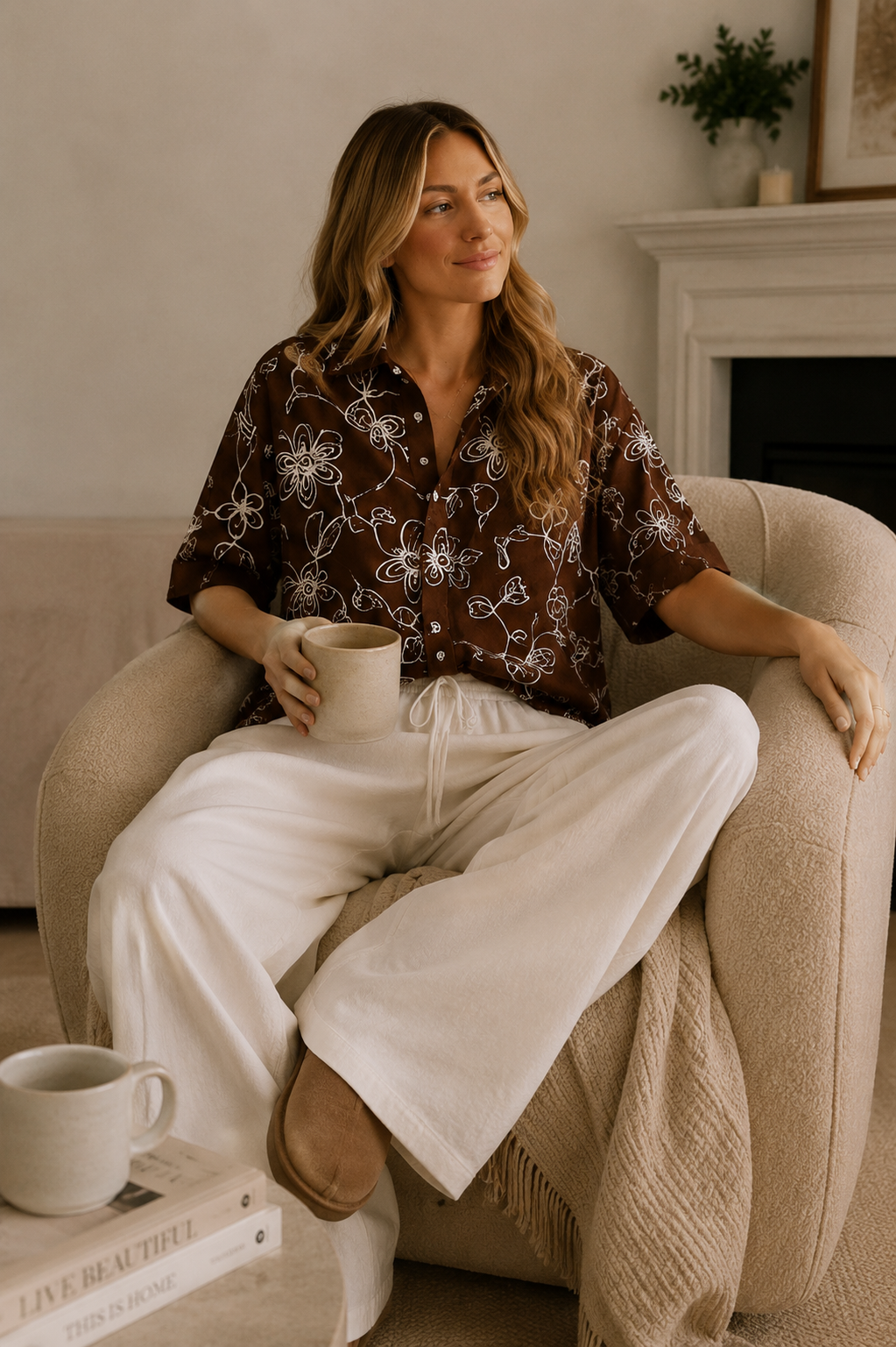 LOOSE FIT BROWN SHIRT