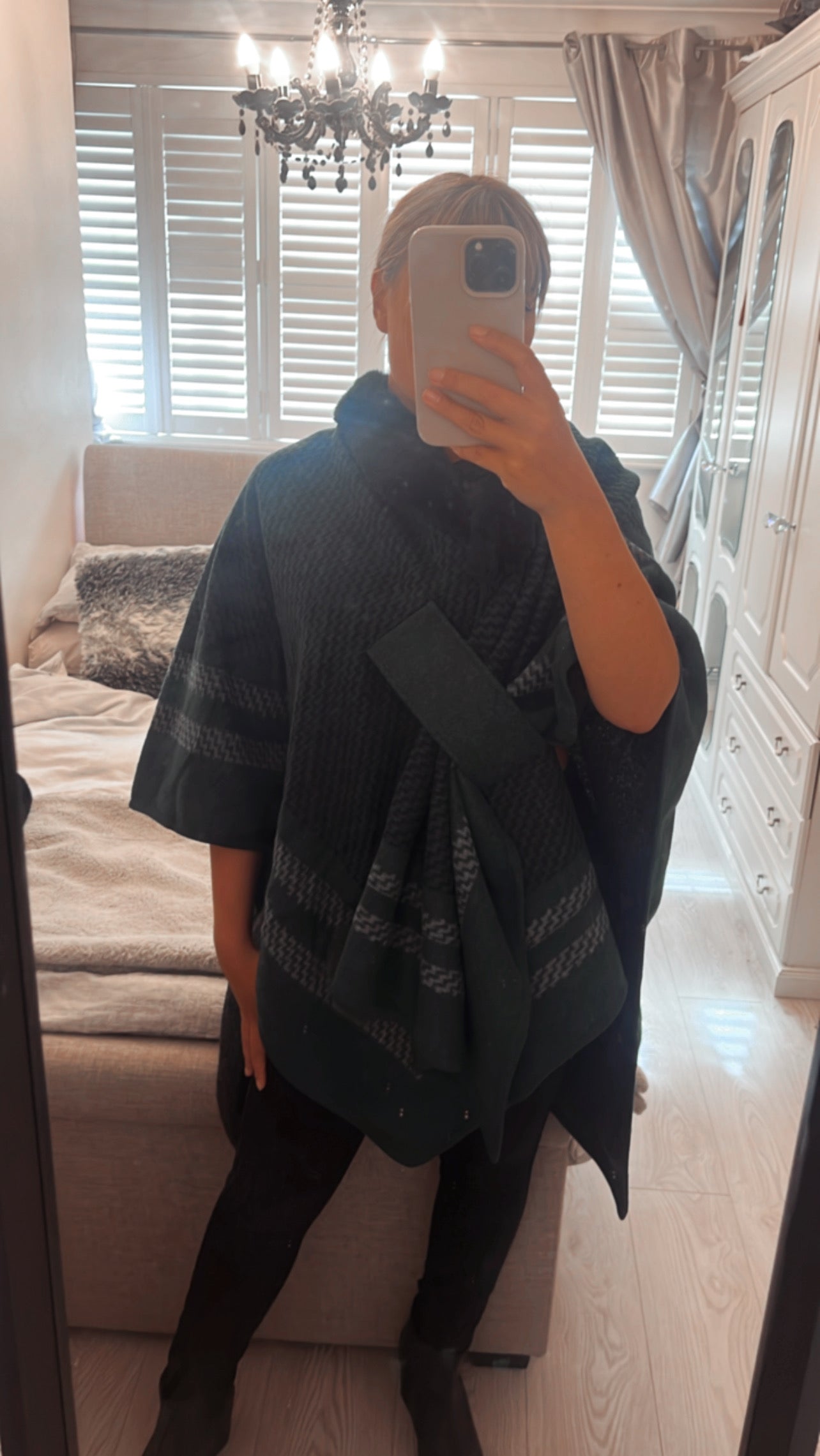 FAUX FUR PONCHO