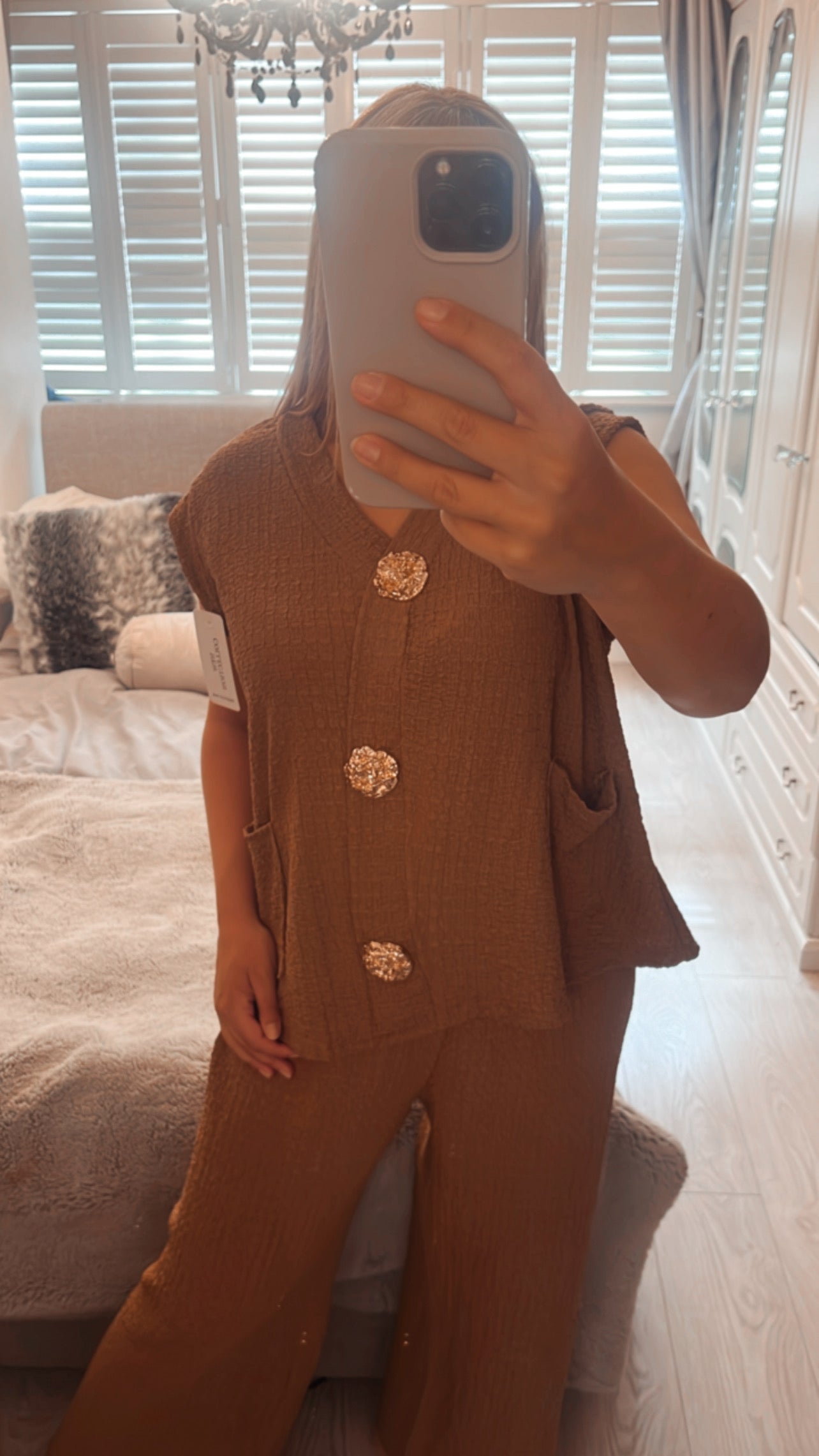 GOLD BUTTON CO-ORD SET