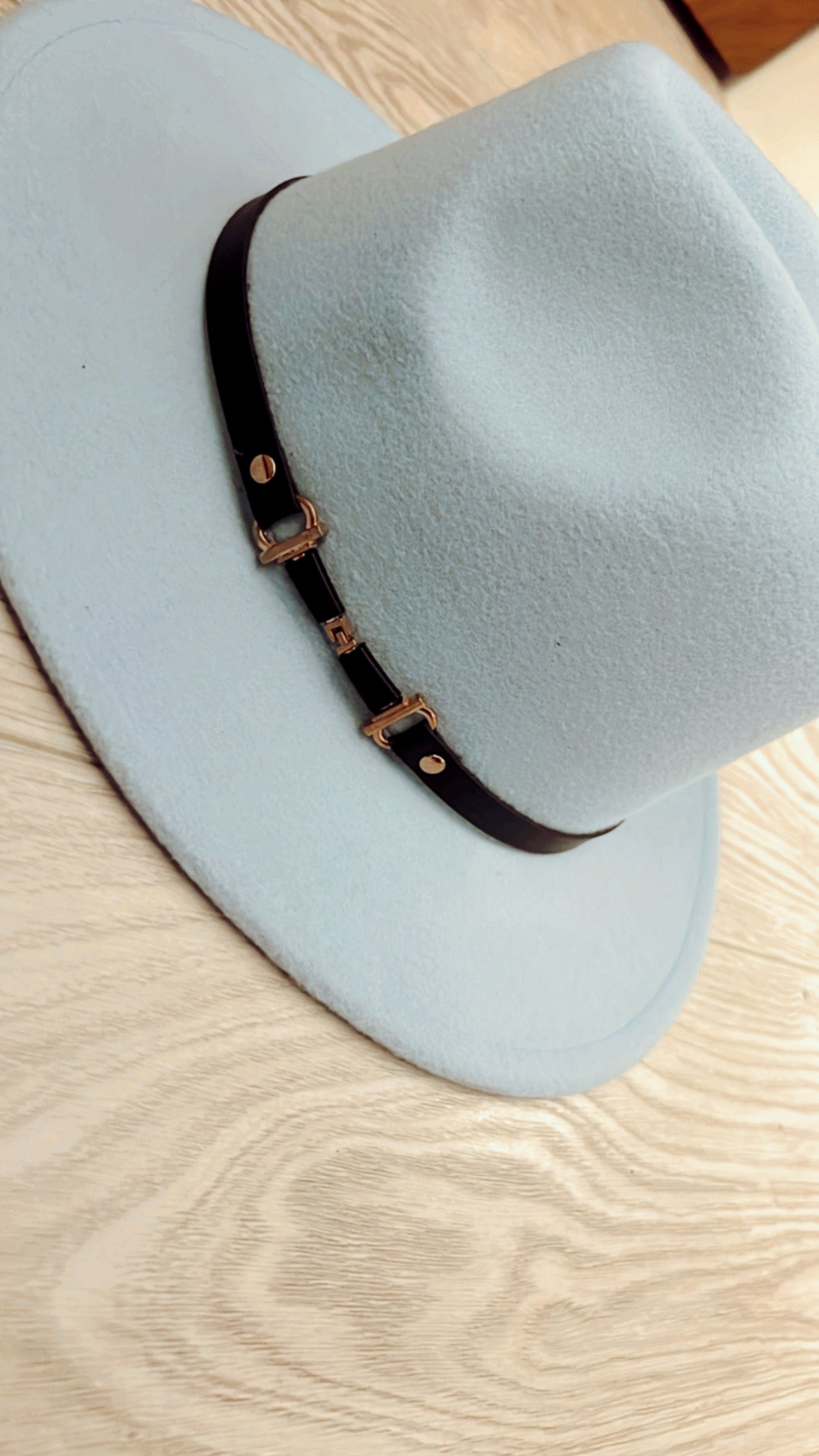 PASTEL BLUE FELT HAT
