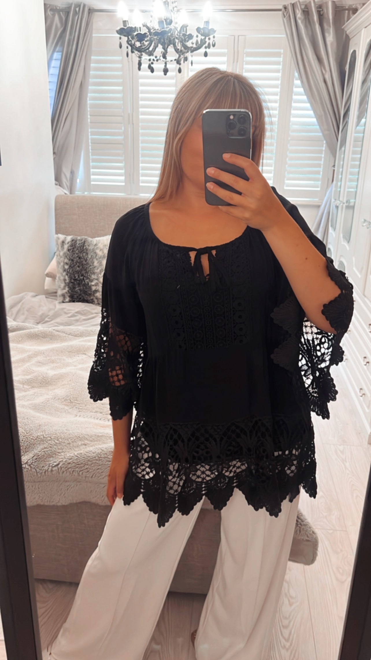 MILLY LACE BOTTOM BLOUSE