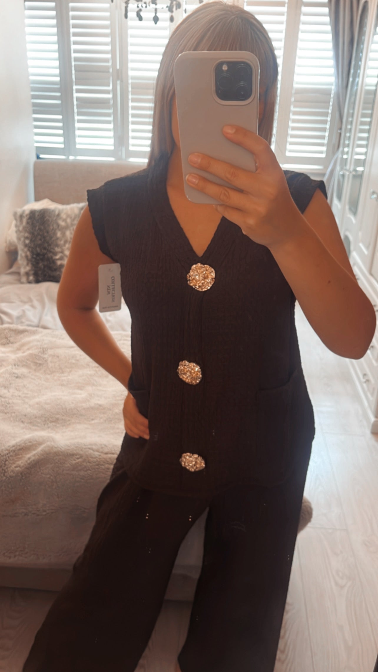GOLD BUTTON CO-ORD SET