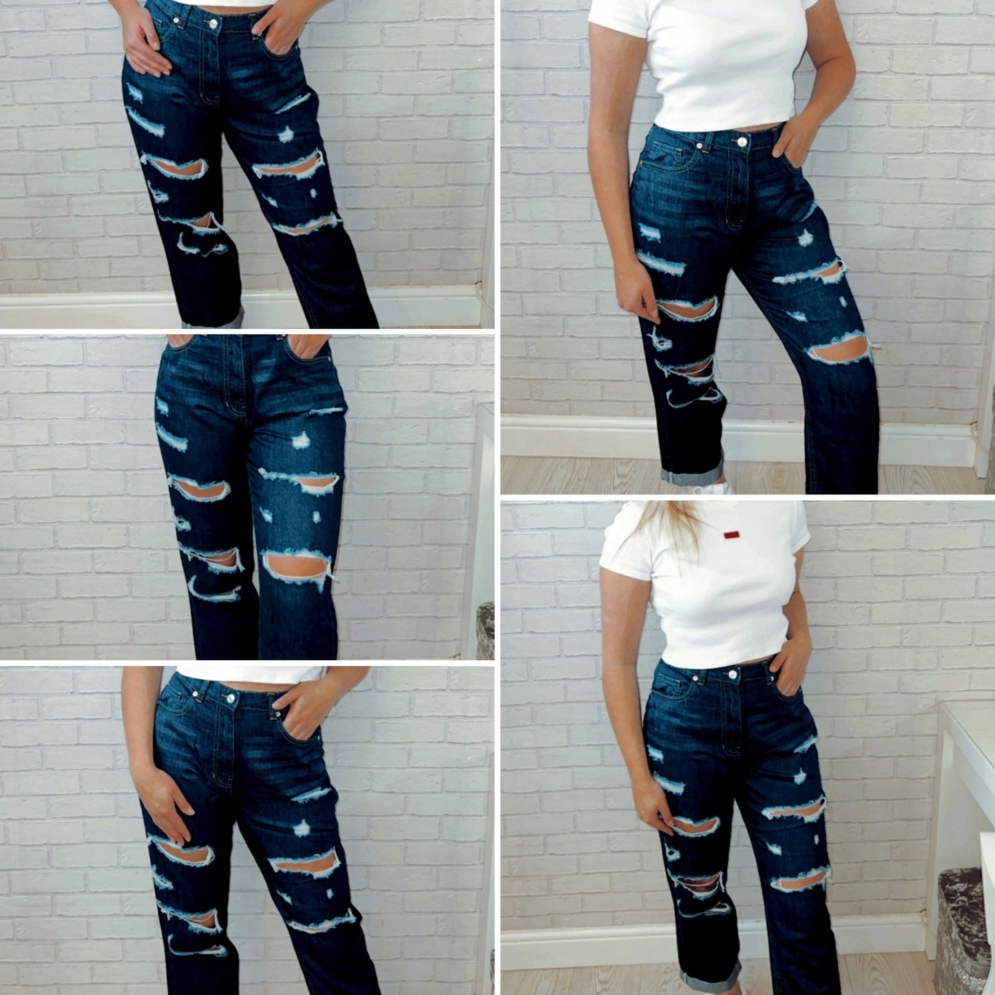 RIPPED BOYFRIEND JEANS