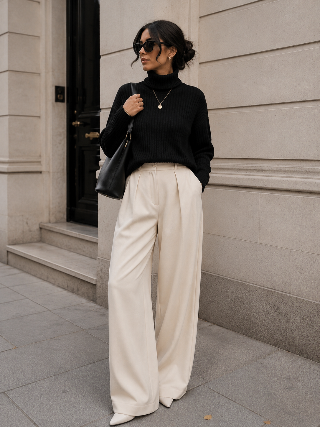 RIBBED ROLL NECK JUMPER