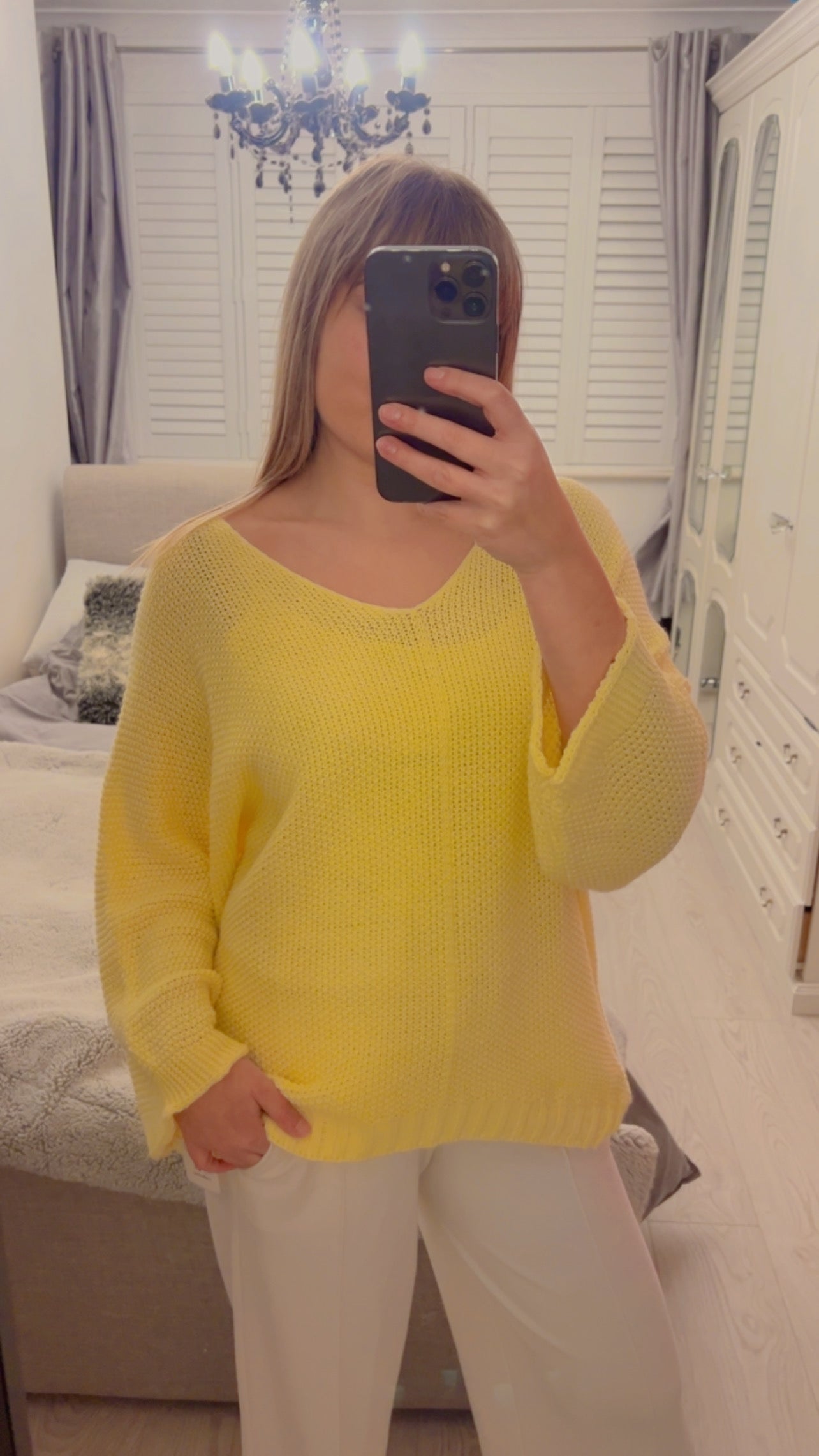 BATWING V NECK JUMPER