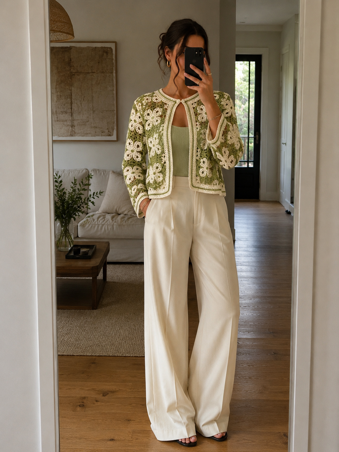 MILLY CROCHET CARDIGAN