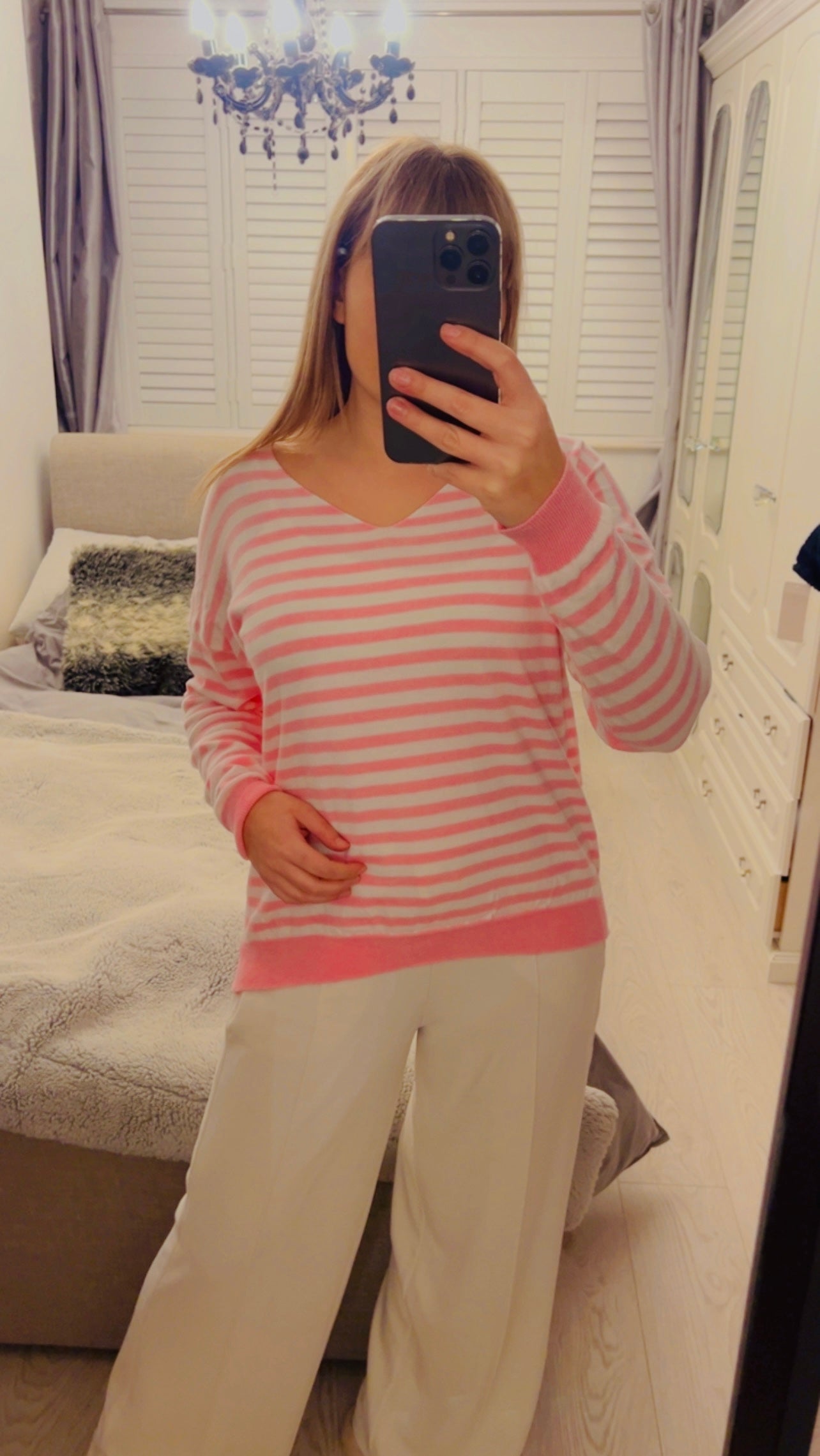 WOOL BLEND STRIPE JUMPER