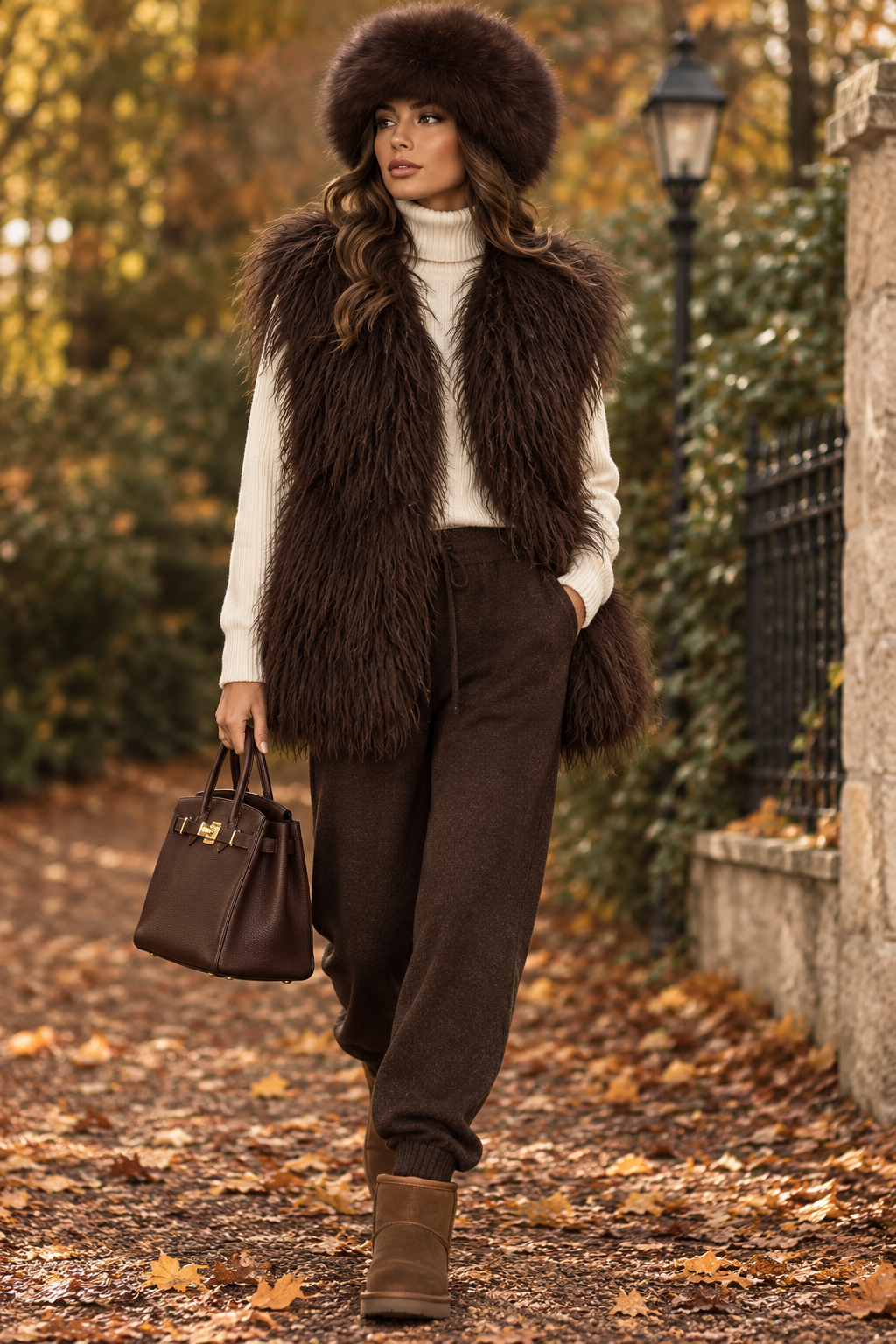 SHAGGY FAUX FUR GILET