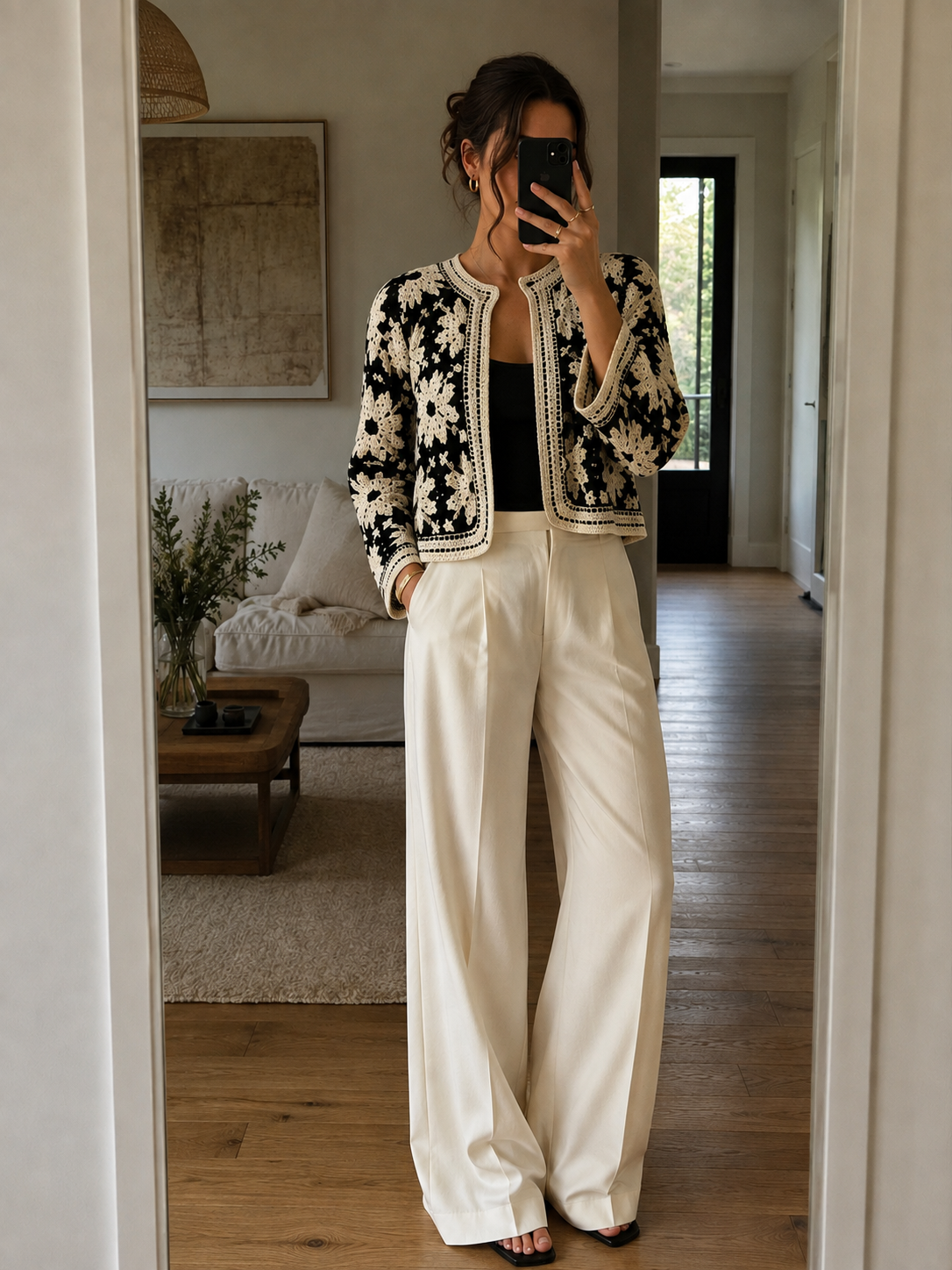 MILLY CROCHET CARDIGAN