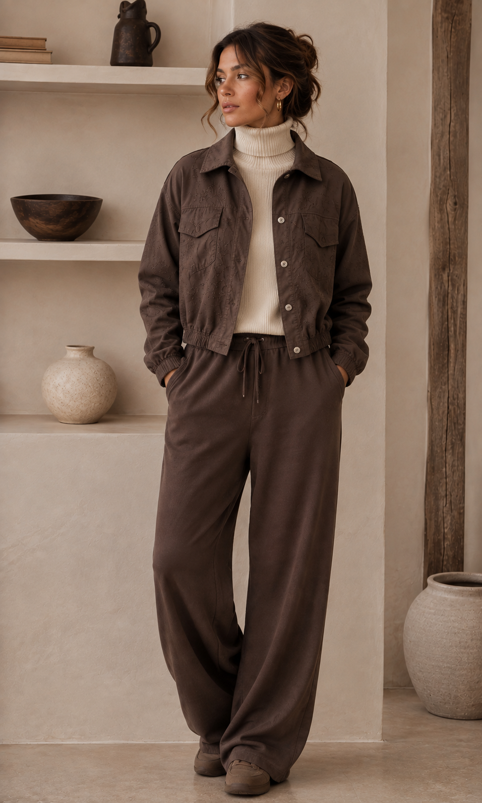 BOMBER STYLE JACKET WITH ELASTICATED WAIST