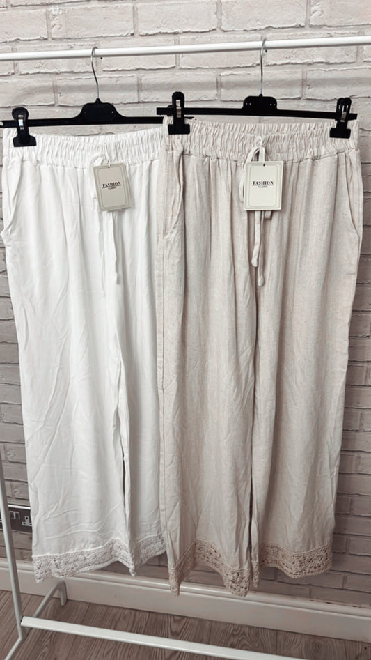 WIDE LEG TROUSERS