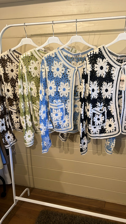 MILLY CROCHET CARDIGAN