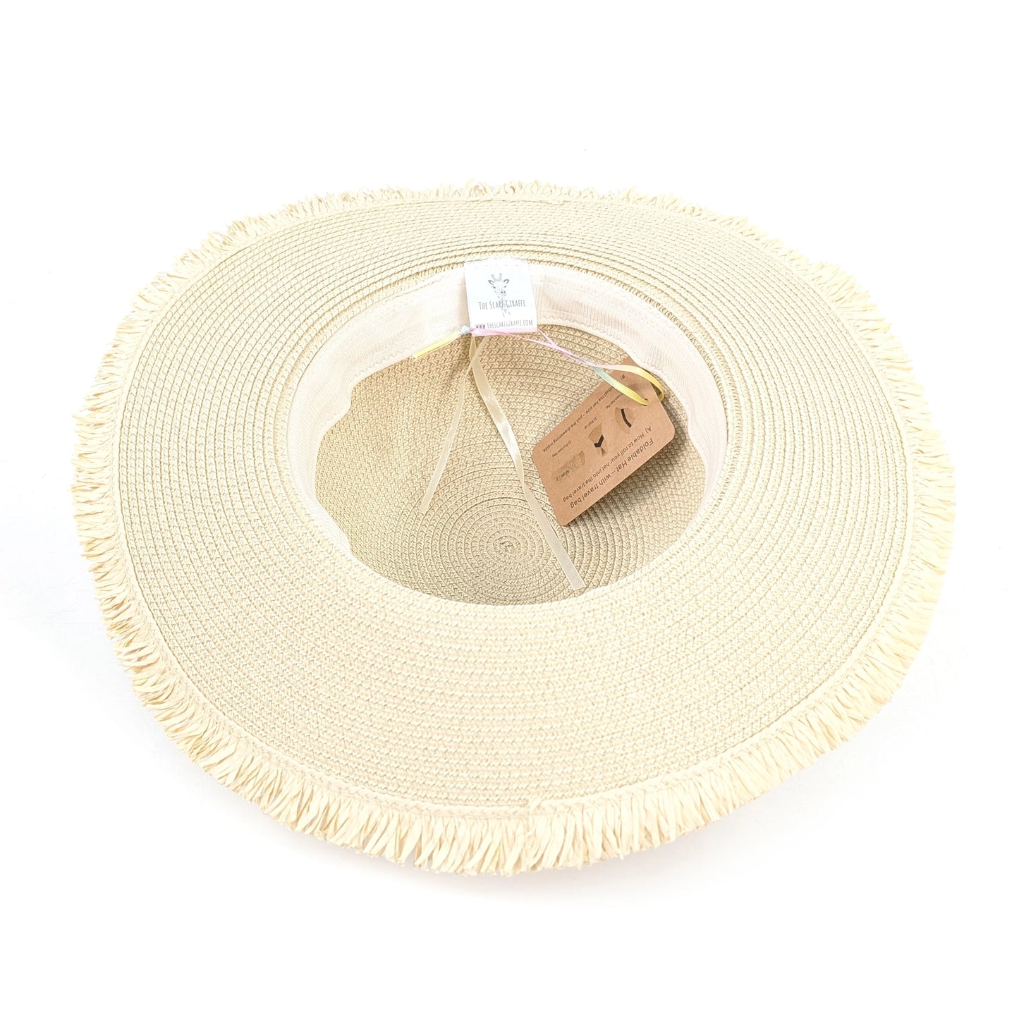 Tree of Life Wide Brim Foldable Hat (57cm) - Natural