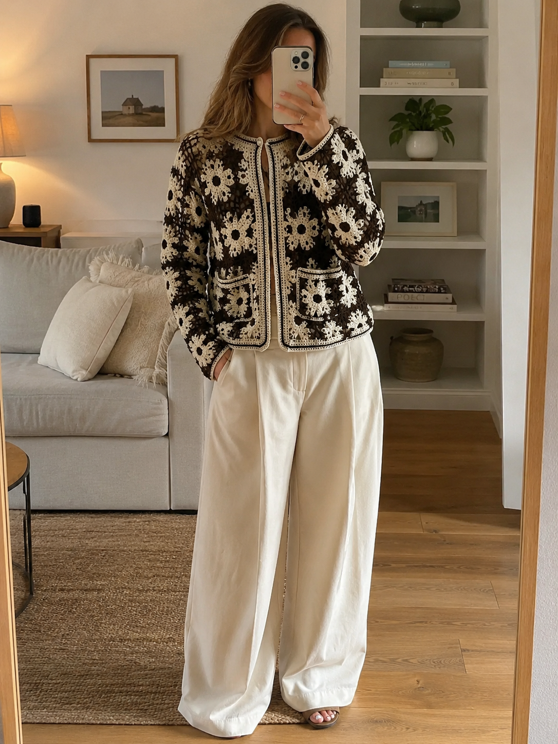 MILLY CROCHET CARDIGAN