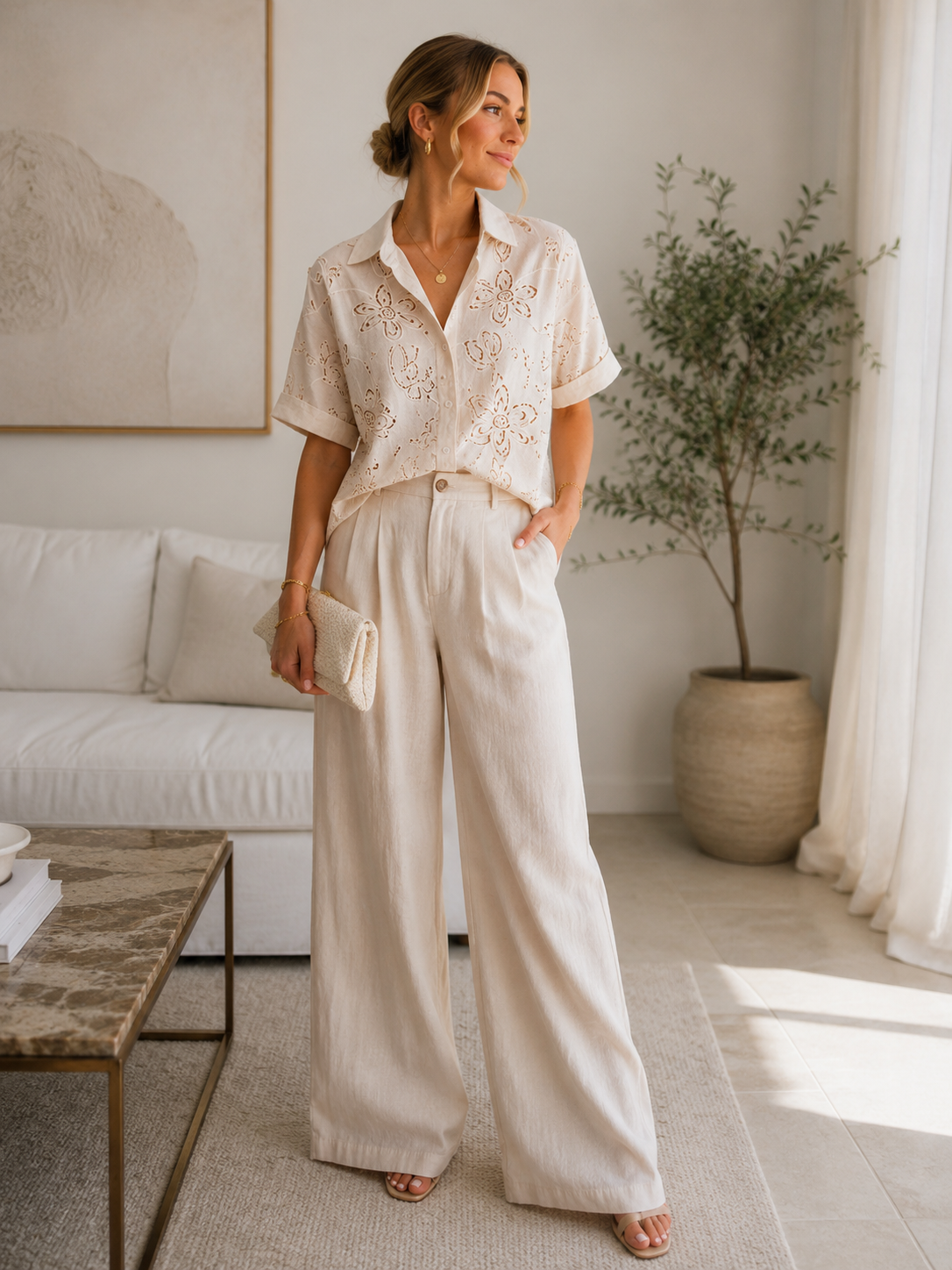 LOOSE FIT CREAM SHIRT