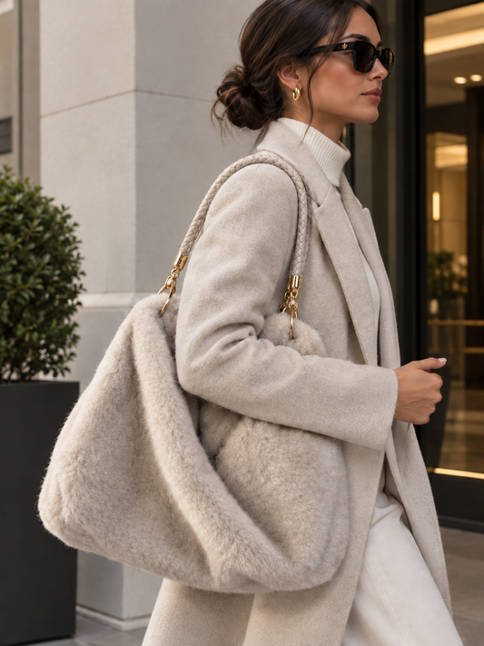 LARGE FAUX FUR BAG