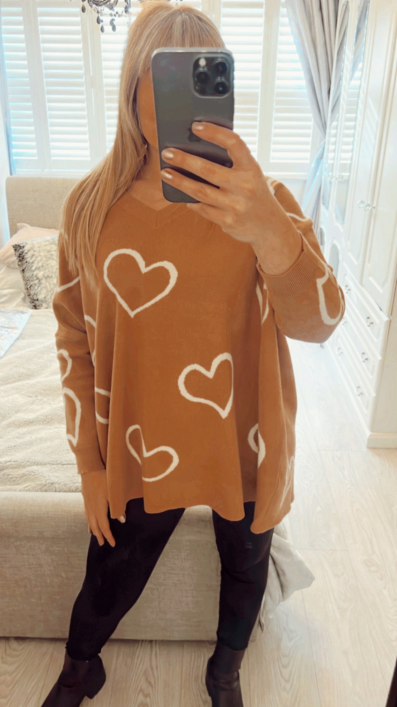 HEART KNIT JUMPER