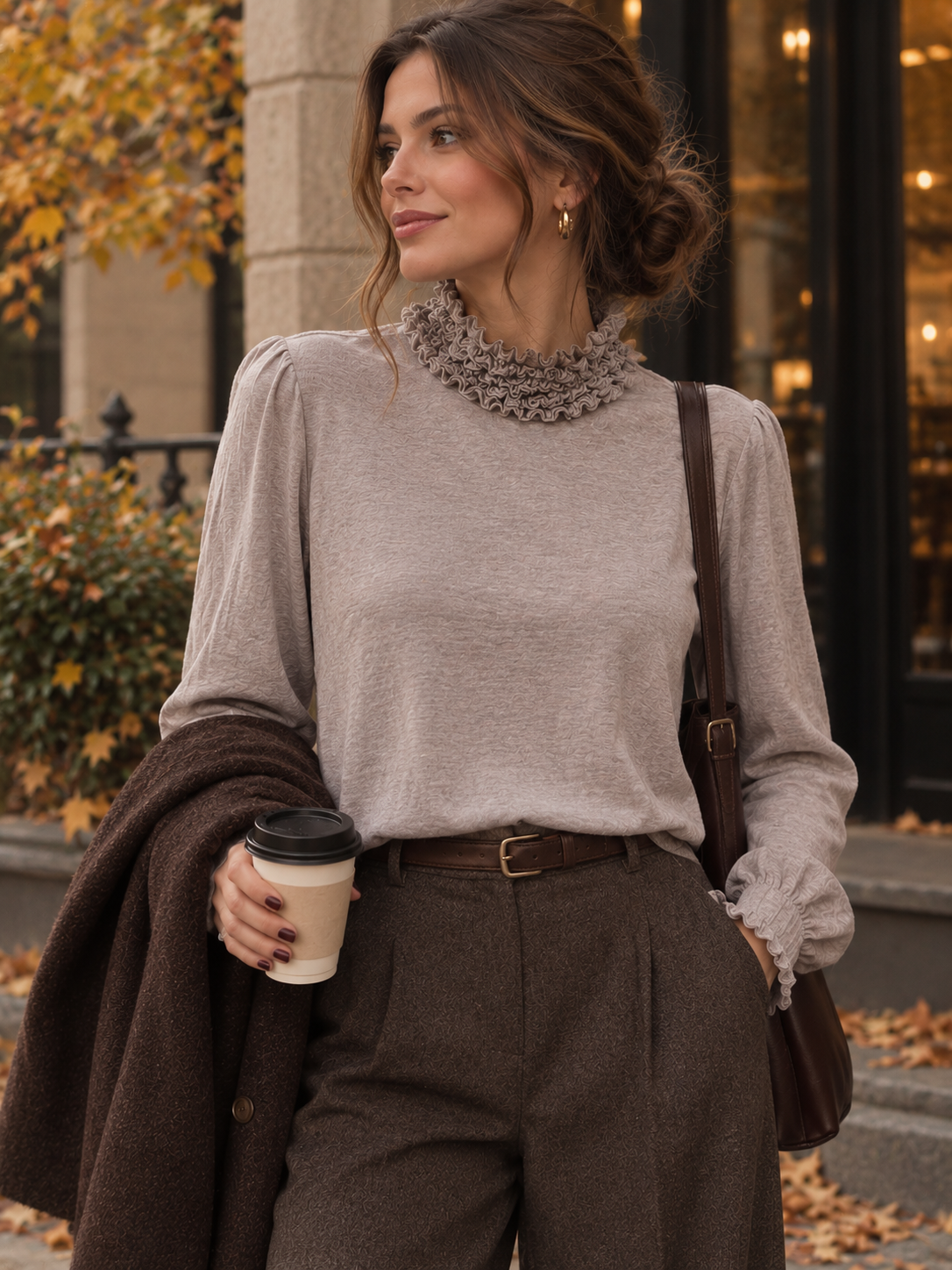 RUFFLE NECK JUMPERS
