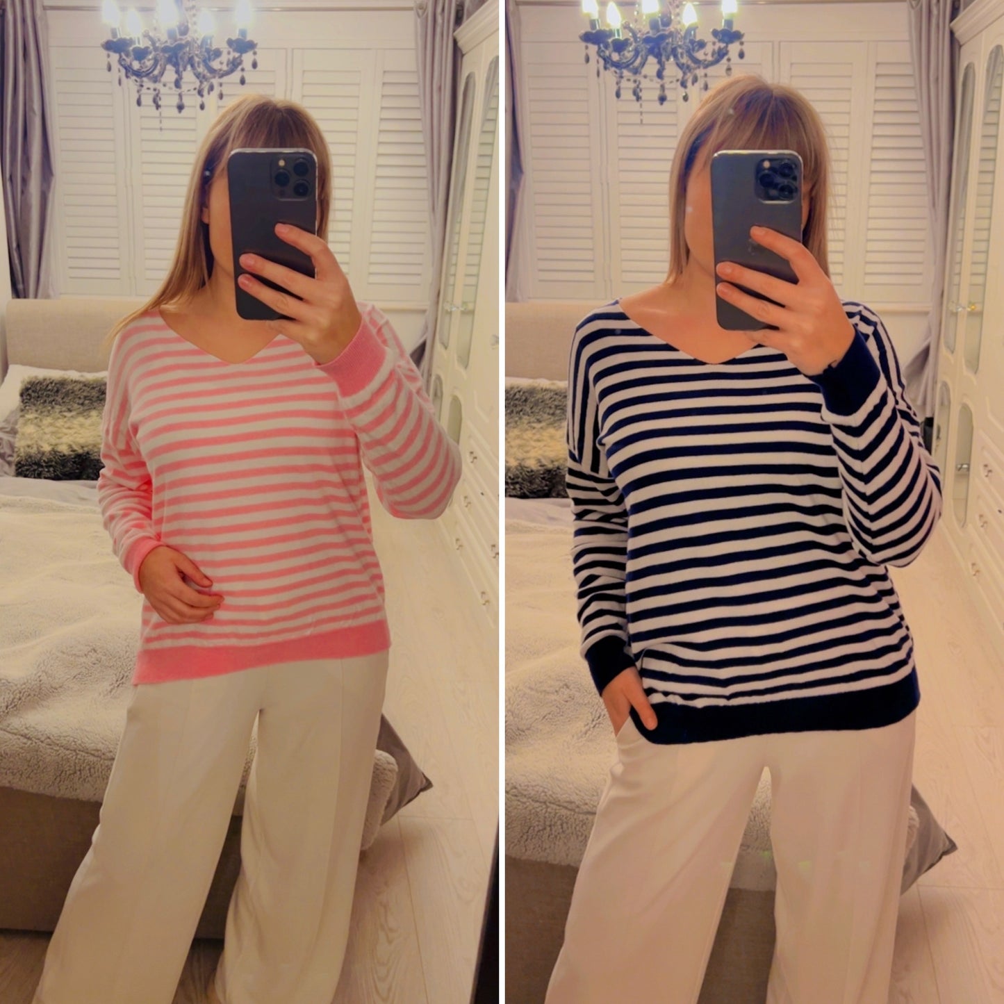 WOOL BLEND STRIPE JUMPER