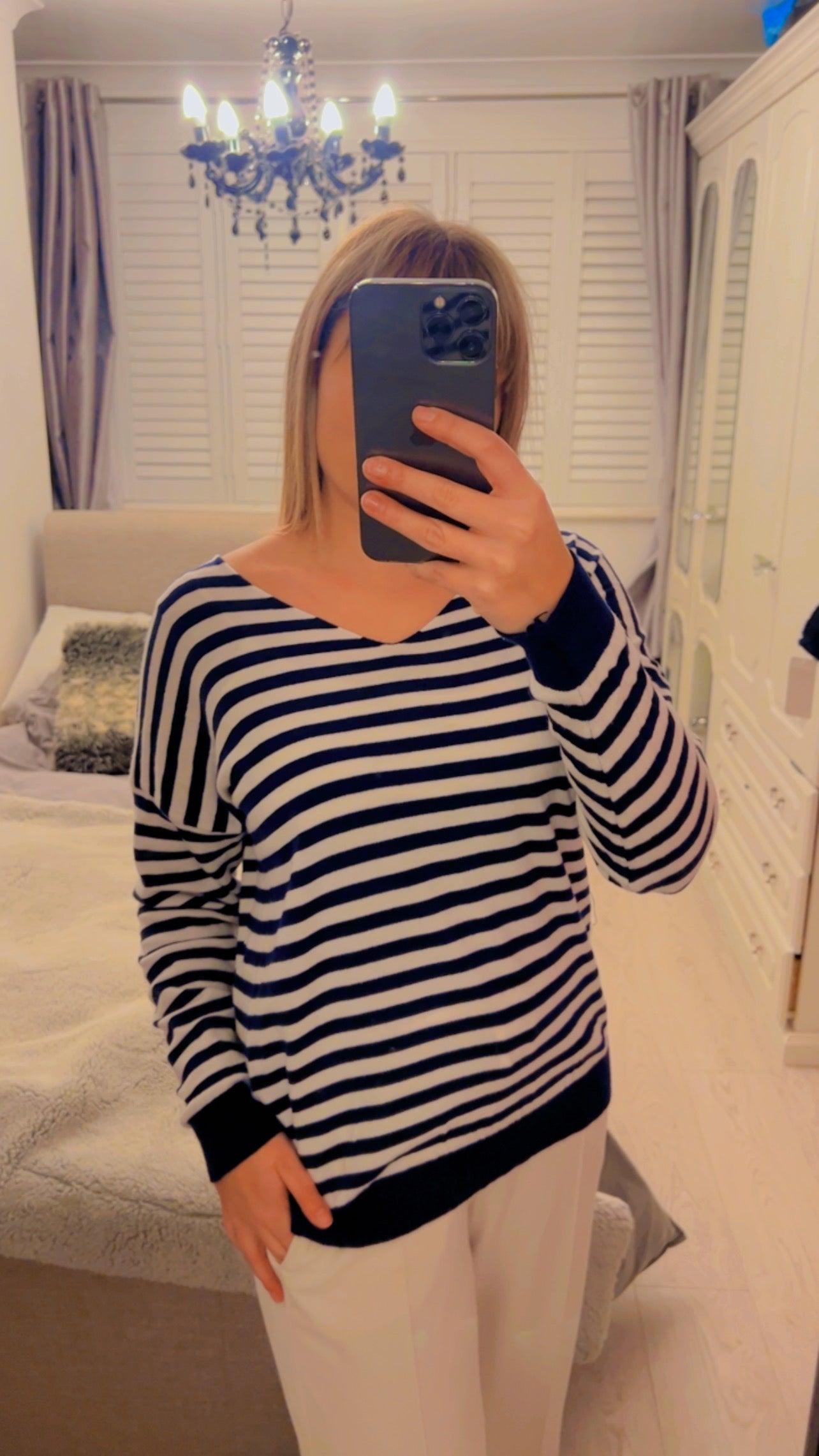 WOOL BLEND STRIPE JUMPER