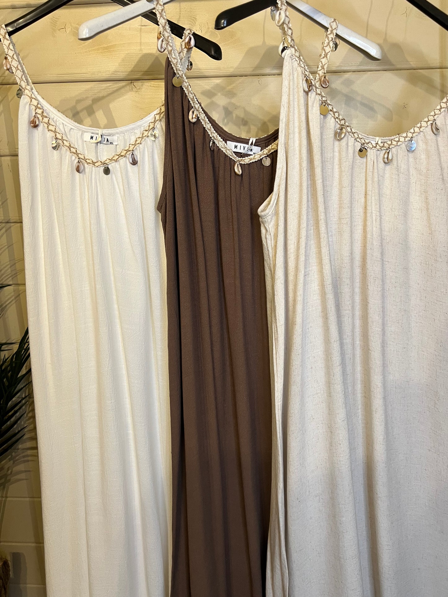 STACY LINEN BLEND SUMMER DRESS