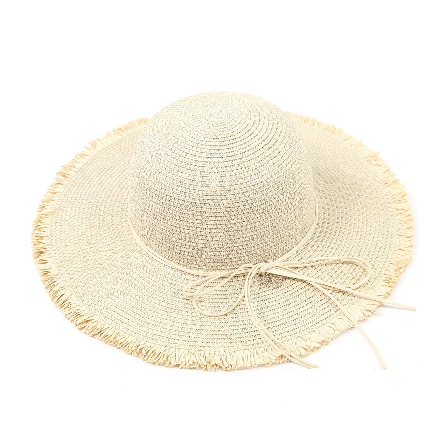 Tree of Life Wide Brim Foldable Hat (57cm) - Natural