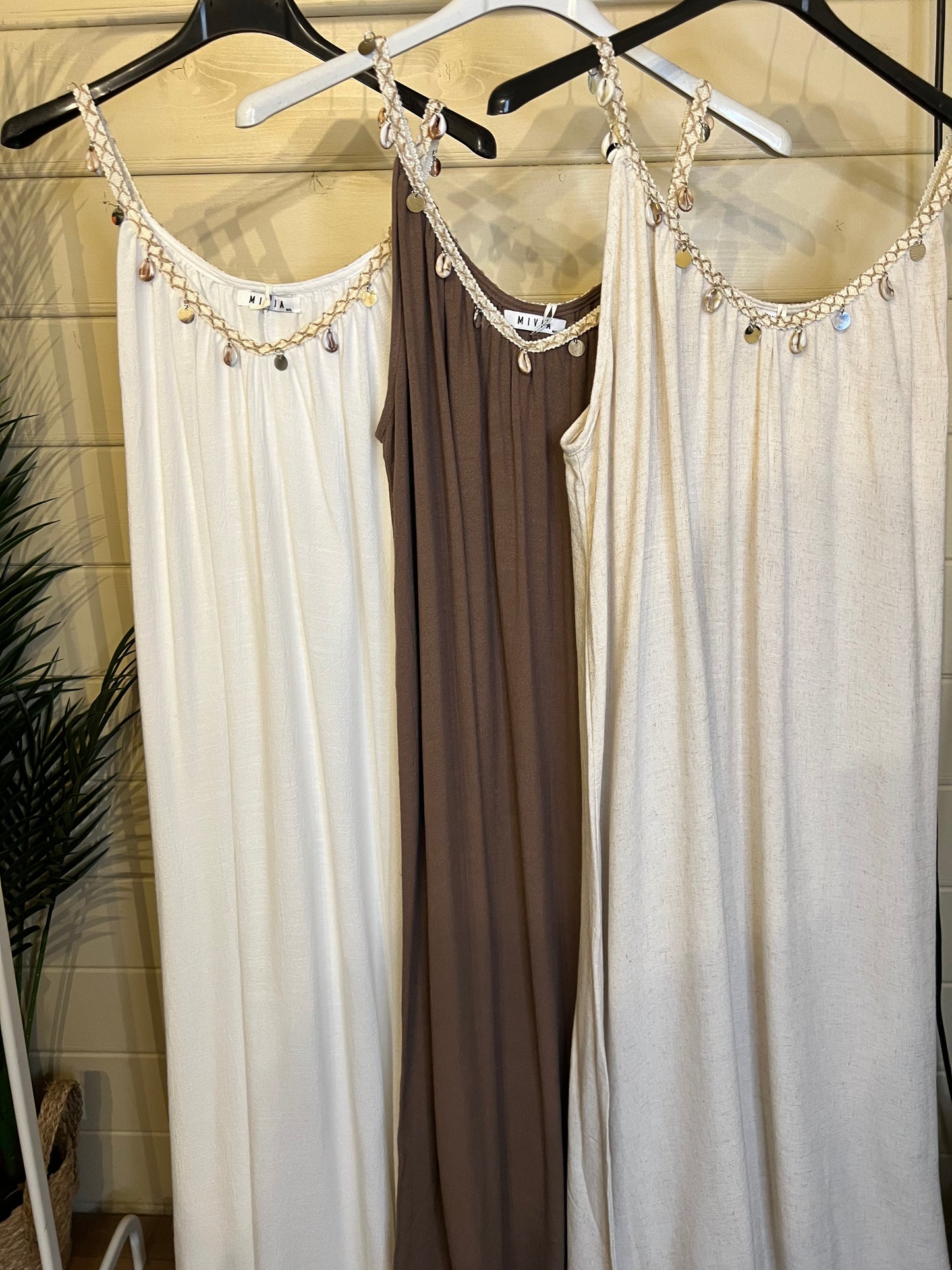 STACY LINEN BLEND SUMMER DRESS