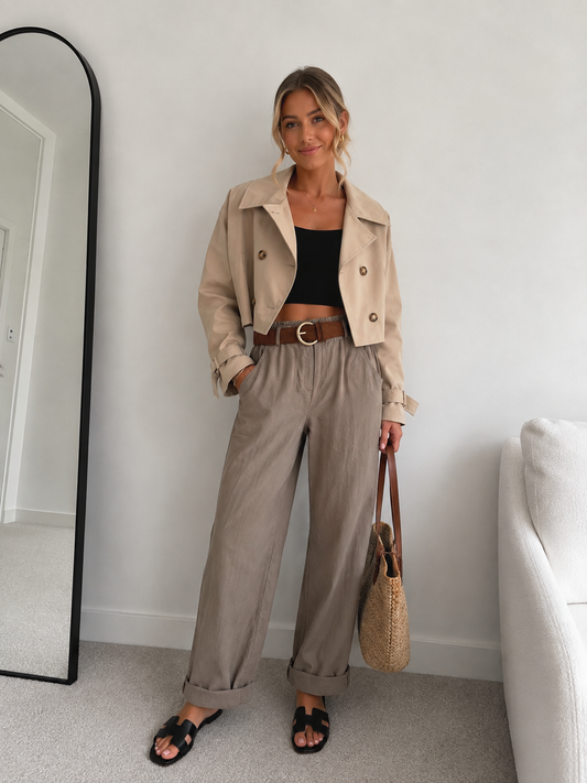 STRETCHY TROUSERS WITH MATCHING BELT