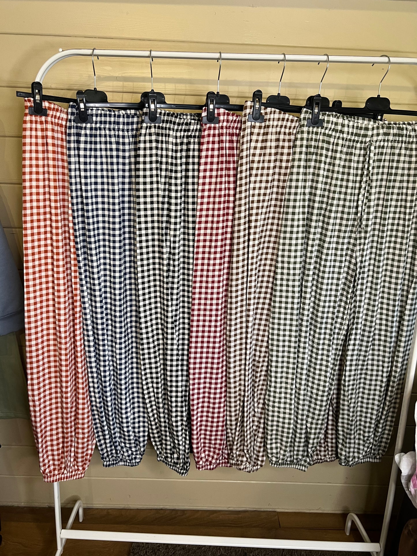 GINGHAM HAREM TROUSERS