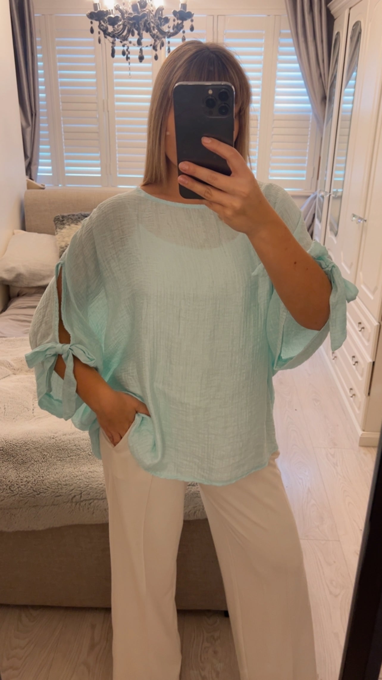 BOW TIE BLOUSE (10-22)