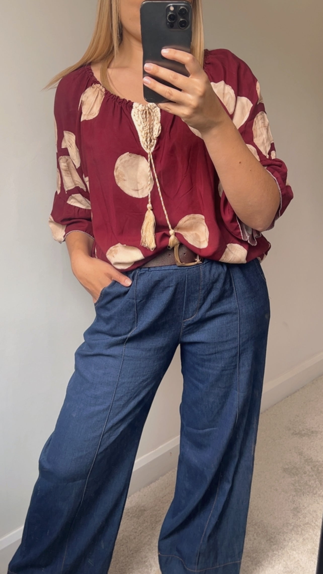 WIDE LEG COTTON TROUSERS (8-14)