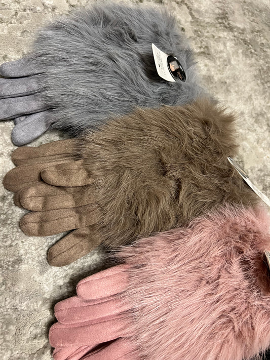 FAUX FUR GLOVES