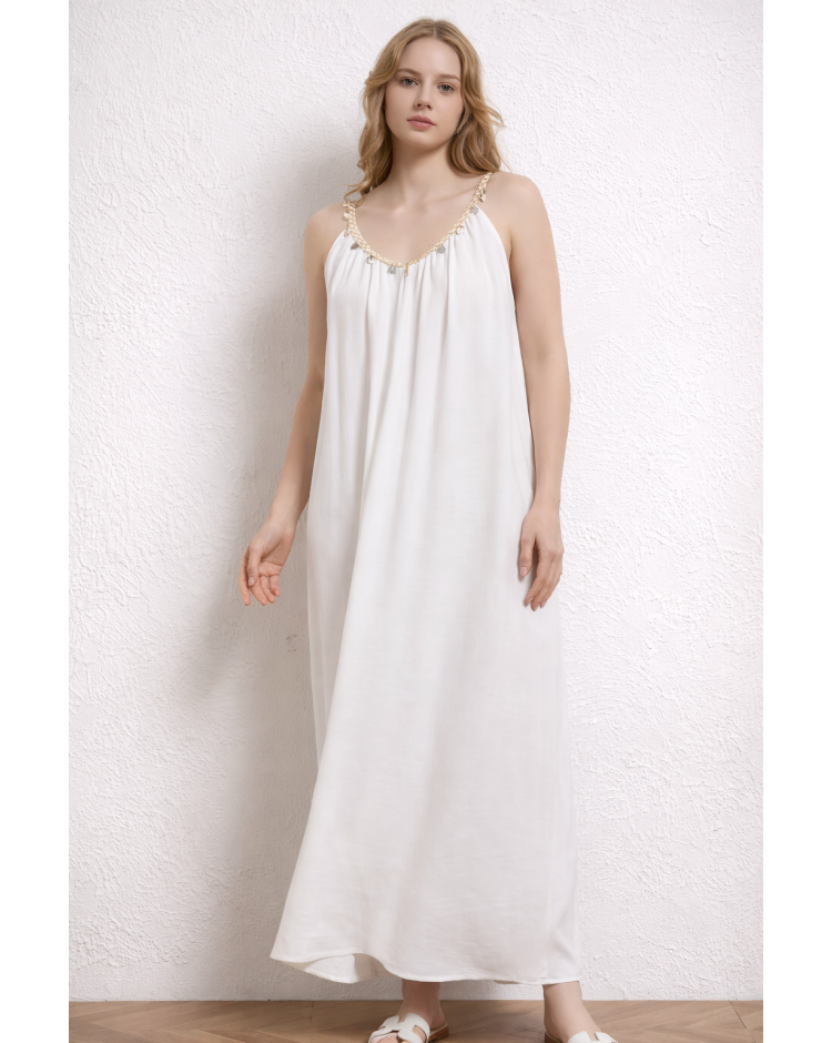 STACY LINEN BLEND SUMMER DRESS