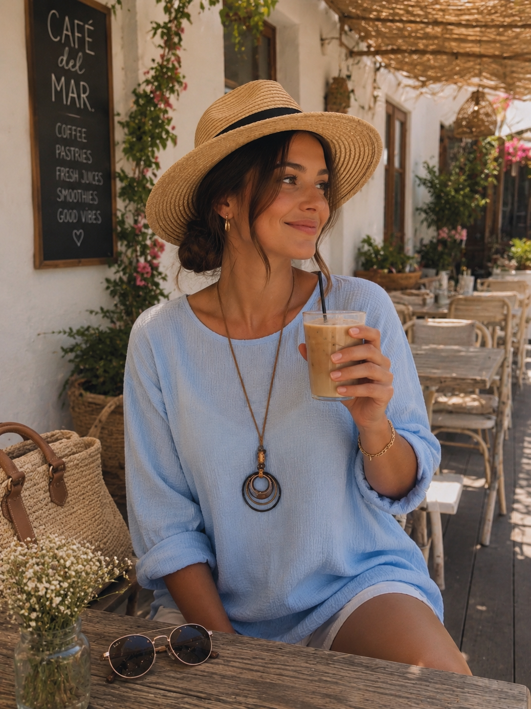 ELLIE BLOUSE WITH NECKLACE