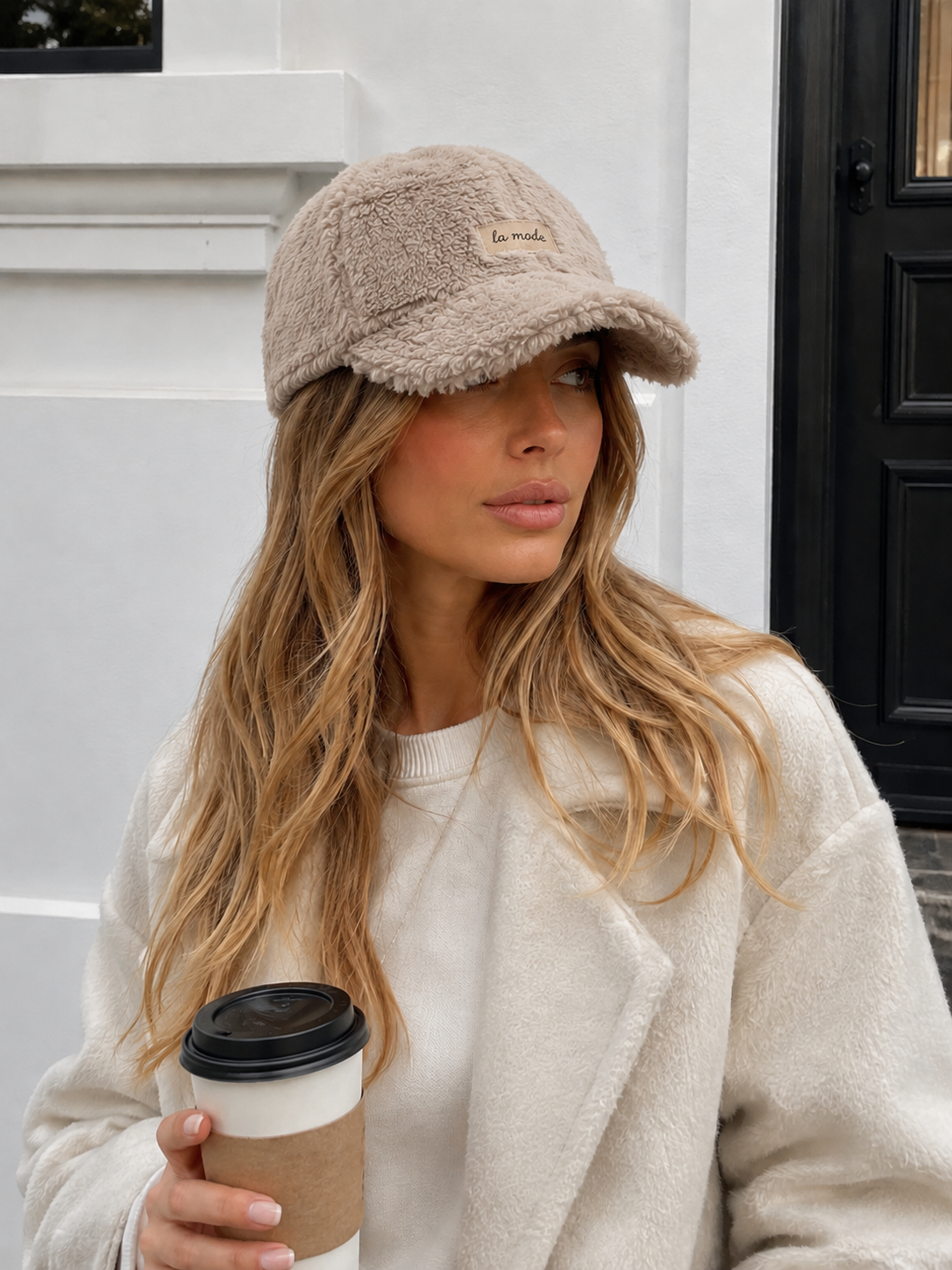 FAUX FUR BASEBALL CAP