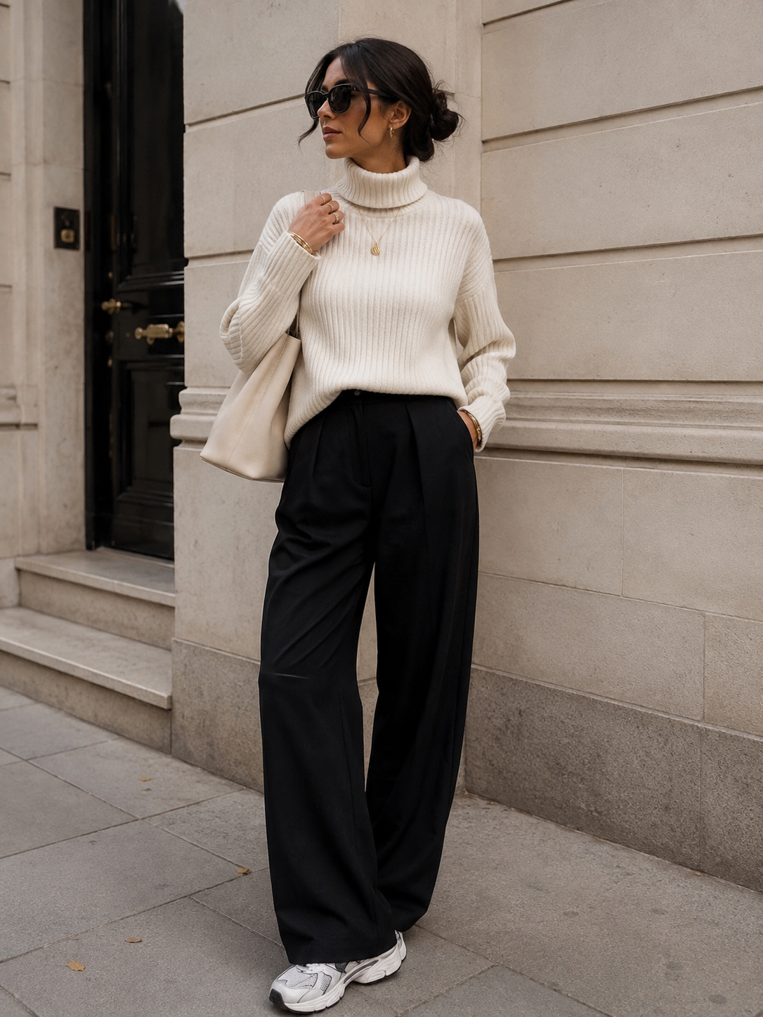 RIBBED ROLL NECK JUMPER