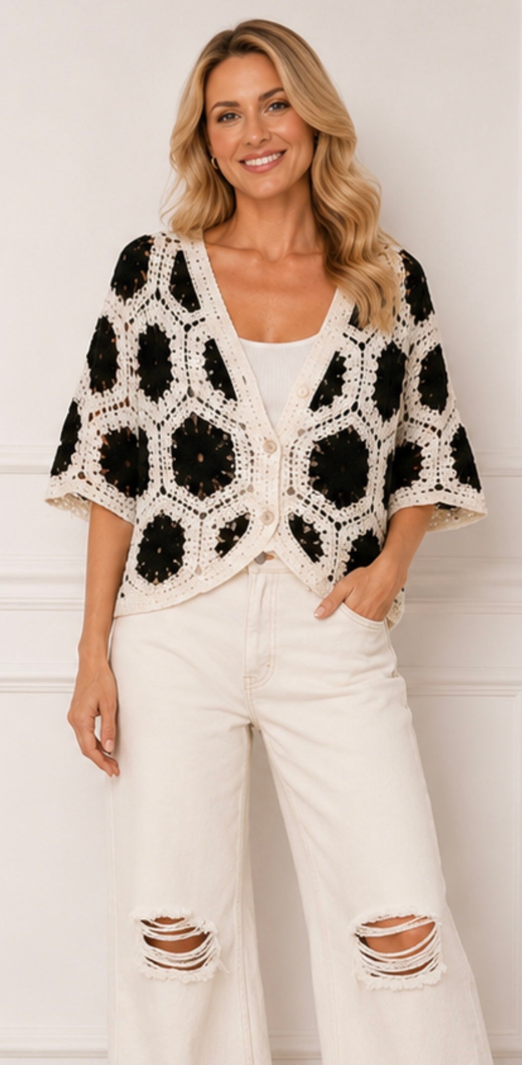 SCARLETT CROCHET CARDIGAN