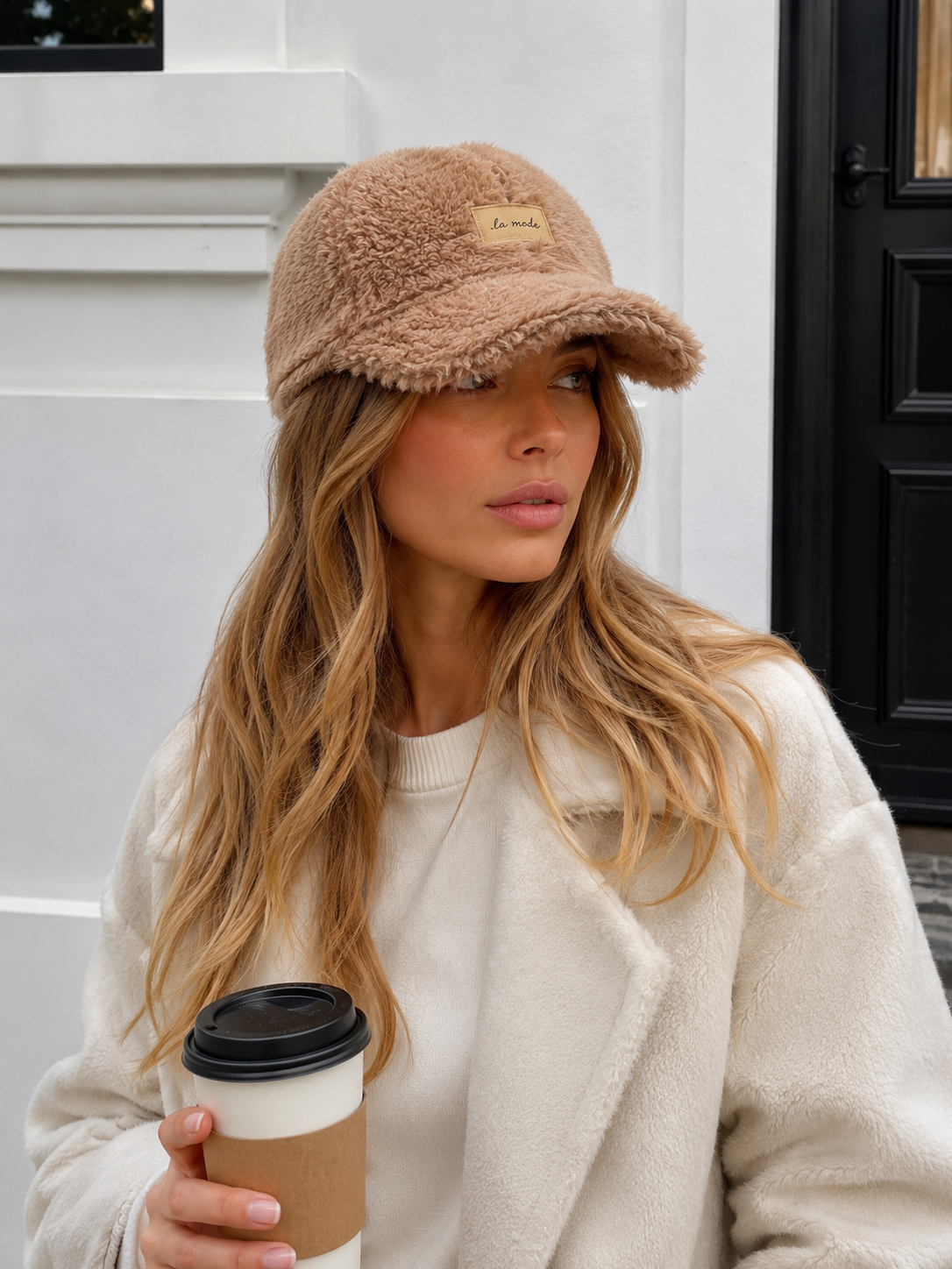 FAUX FUR BASEBALL CAP