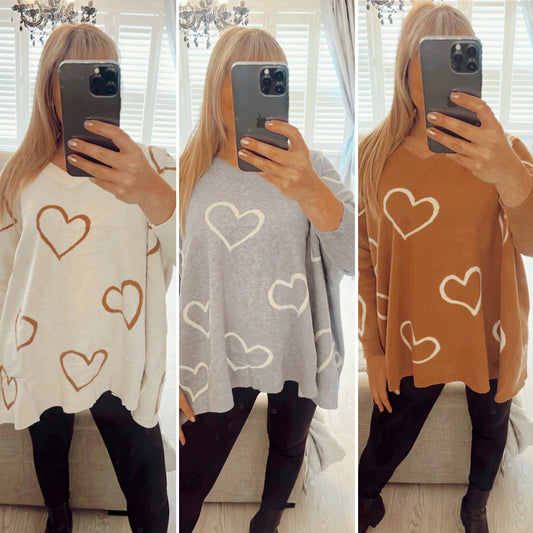 HEART KNIT JUMPER
