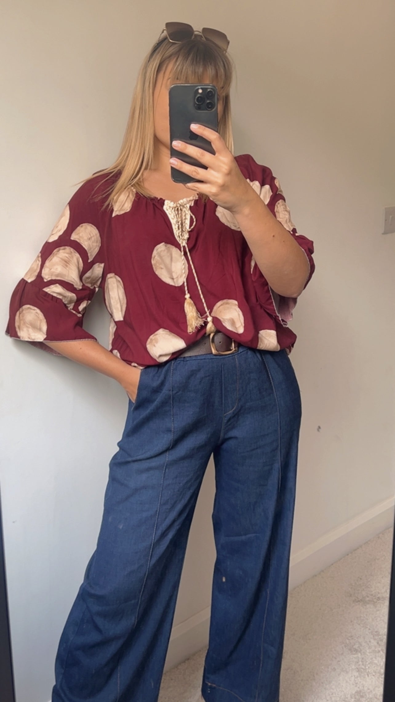 WIDE LEG COTTON TROUSERS (8-14)