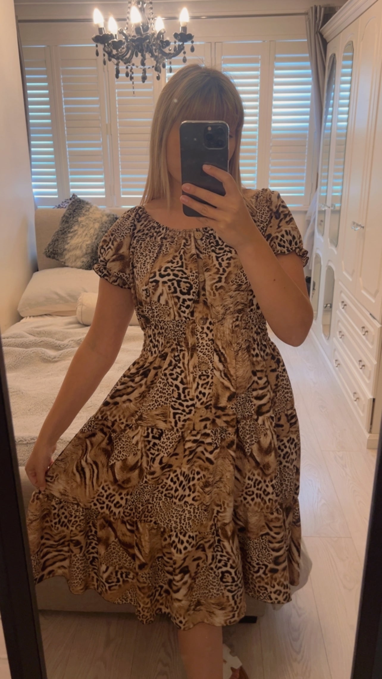 LILLY PRINTED MIDI DRESS