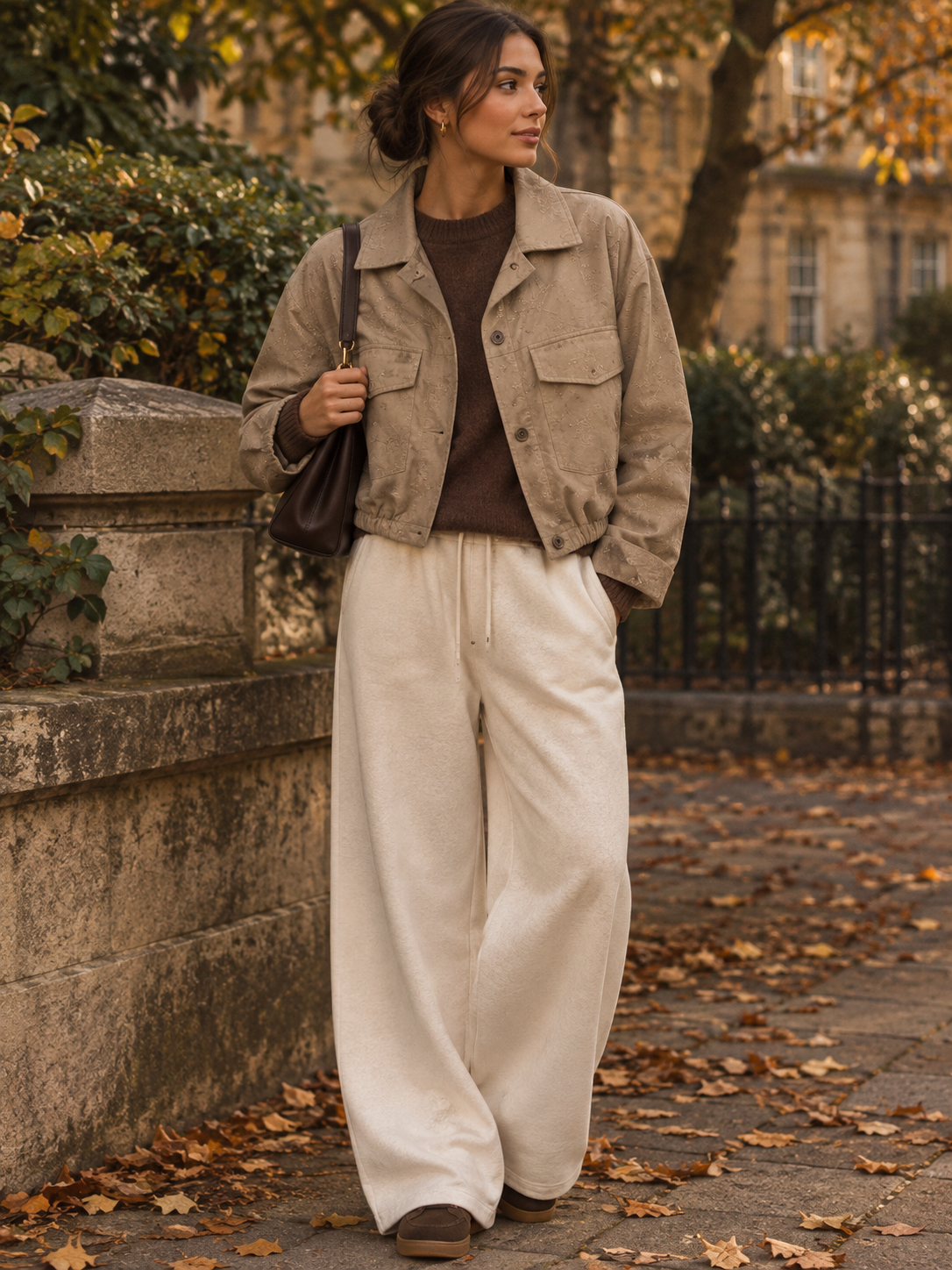 BOMBER STYLE JACKET WITH ELASTICATED WAIST