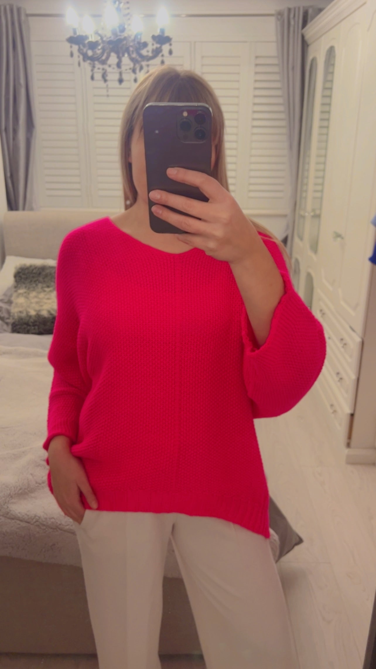 BATWING V NECK JUMPER