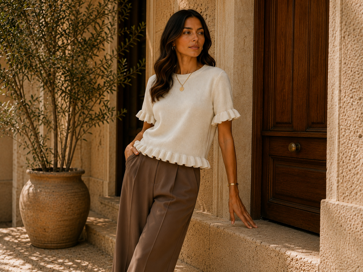 RUFFLE HEM JUMPER