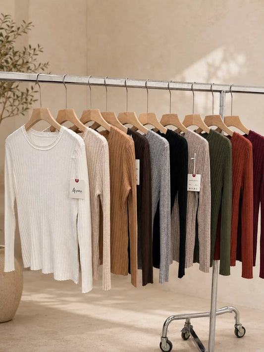TAMMY RIBBED SCOOP NECK JUMPERS