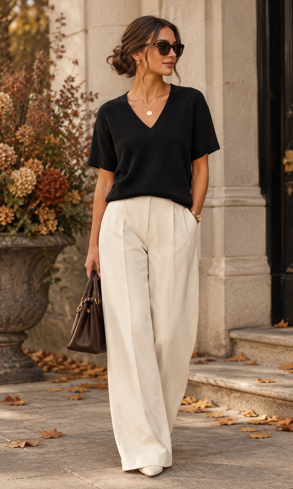 V NECK JUMPER
