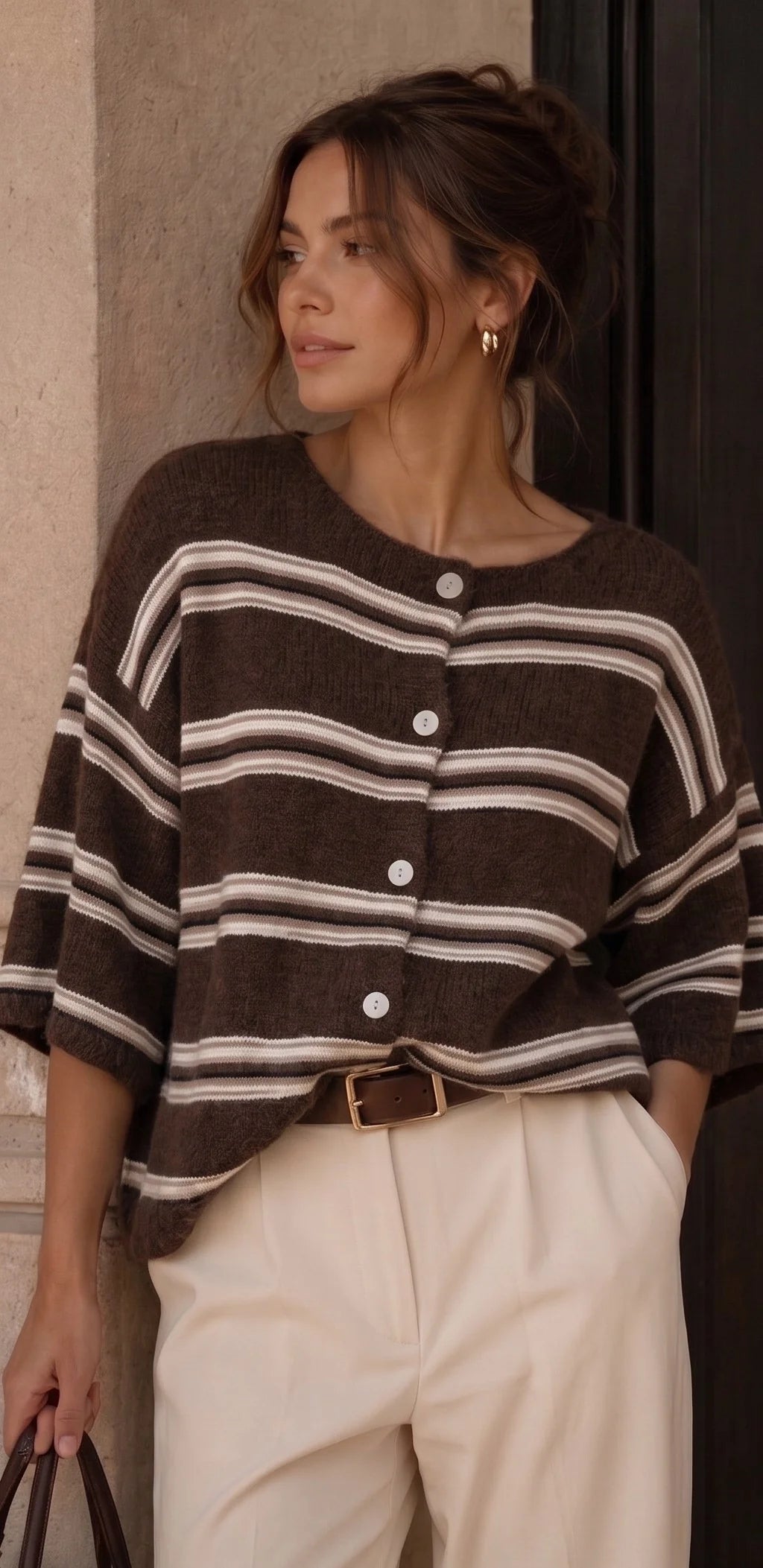 DIXIE STRIPE SOFT KNIT CARDIGAN