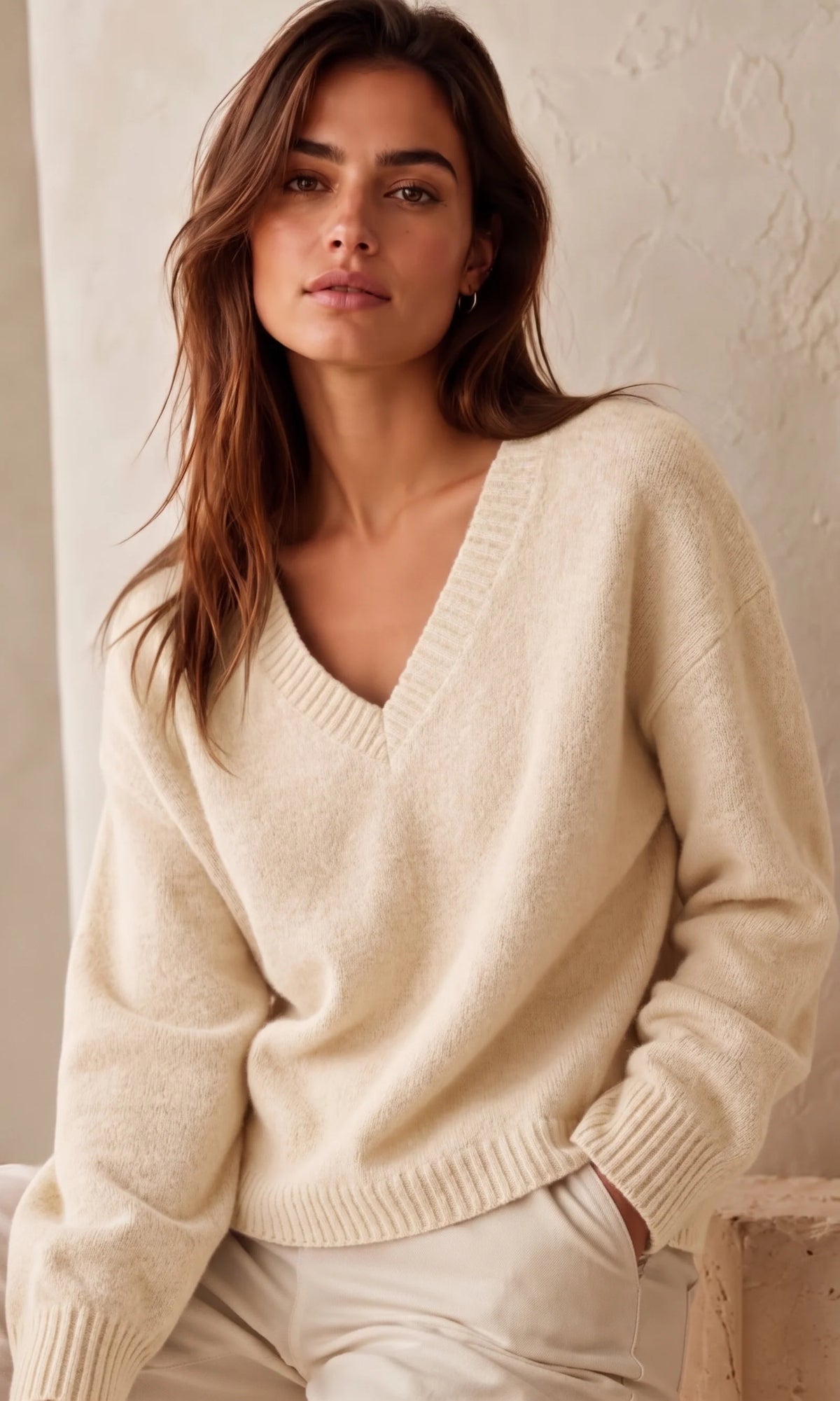 DONNA V NECK JUMPER
