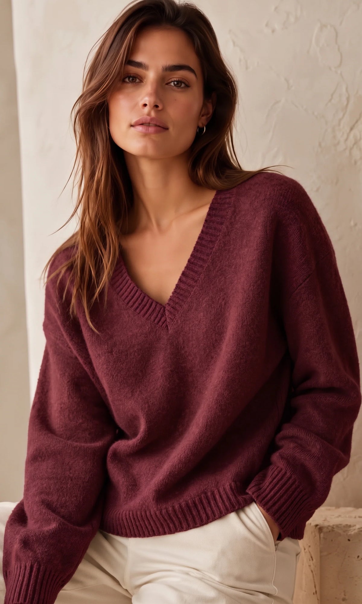 DONNA V NECK JUMPER