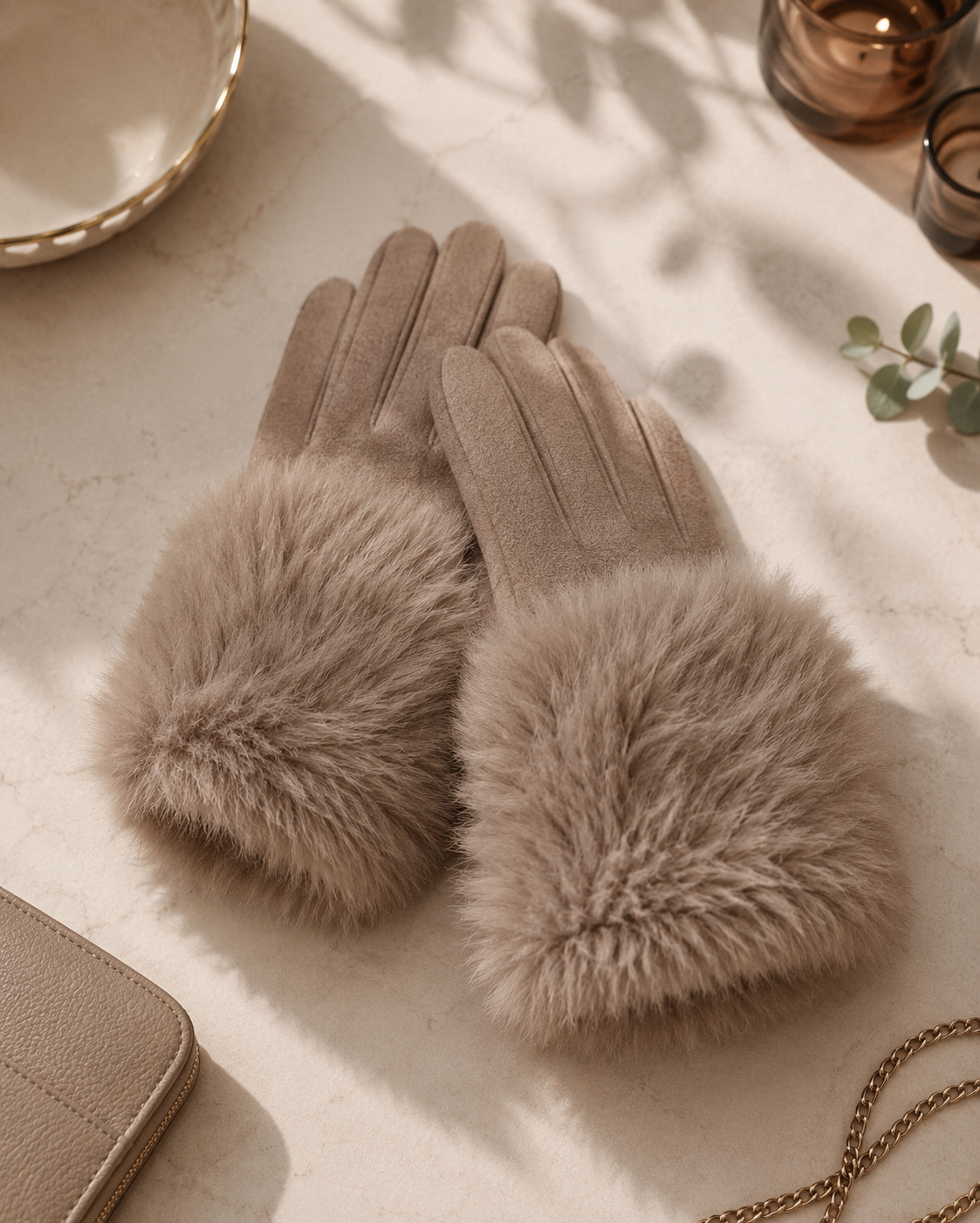 FAUX FUR GLOVES